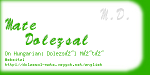 mate dolezsal business card